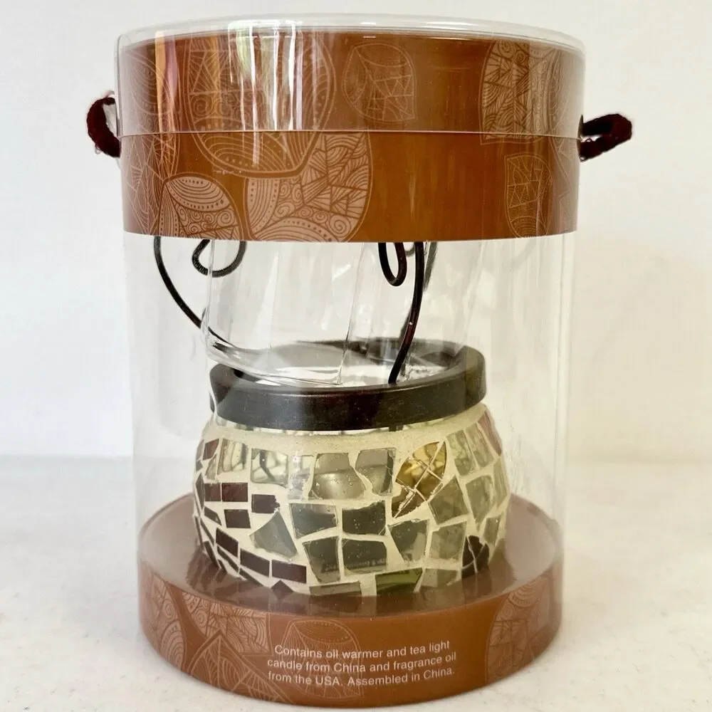 NIB Pier 1 Imports Spiced Cake & Golden Apple Orchard ‎ Oil & Warmer NEW Set